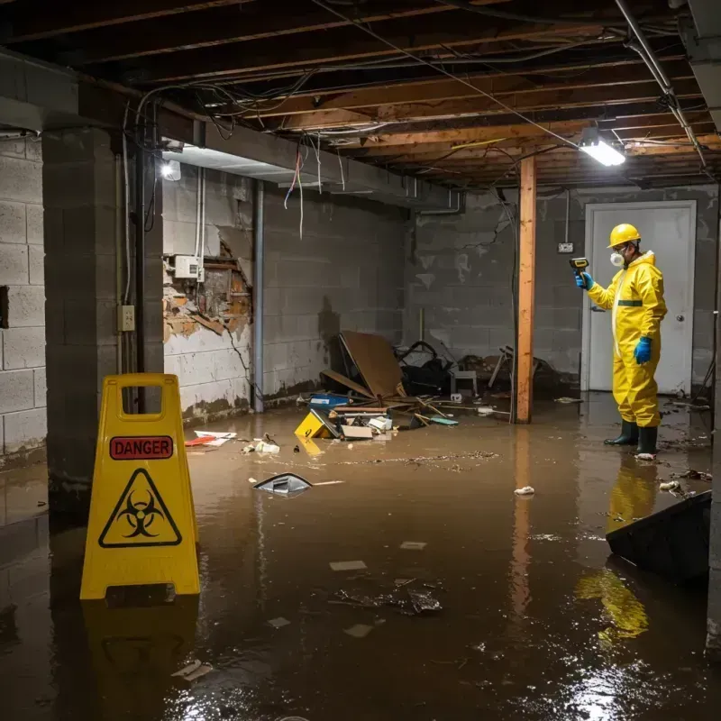 Flooded Basement Electrical Hazard in Banner County, NE Property